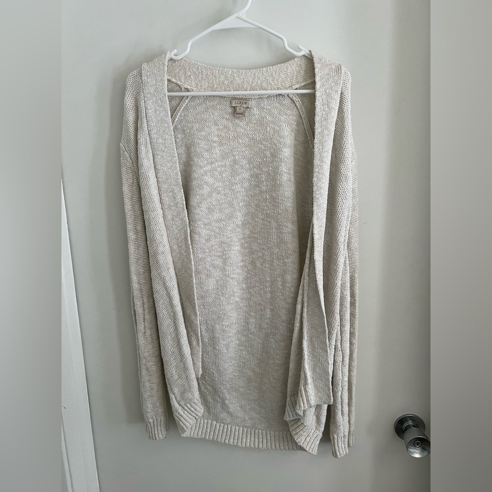 J Crew Cream Open Sweater (S)